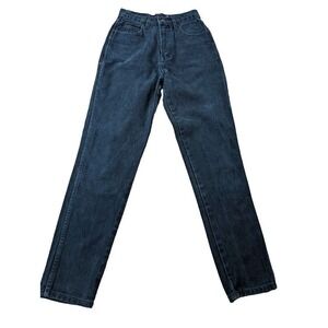 Vtg Jordache Jeans Womens Sz 5/6 High Waist Blue Rugged Denim Tapered Leg Cotton